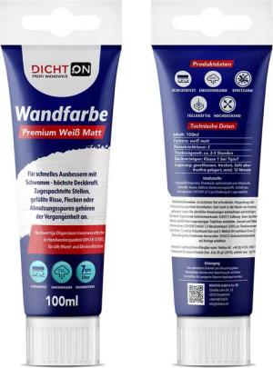 DICHTON Wandfarbe D.63W Wandfarbe, Deckvermögen Klasse 1 bei 7qm/L