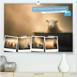 Die unglaublichen Abenteuer eines durchschnittlichen Schafs (hochwertiger Premium Wandkalender 2026 DIN A2 quer), Kunstdruck in Hochglanz