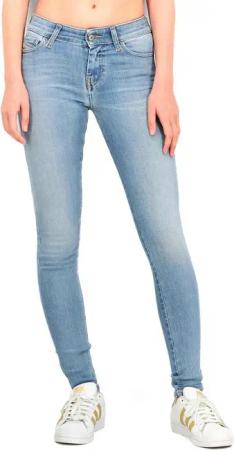 Diesel Skinny-fit-Jeans 2017 D-Slandy R096L Superstretch mit regulärem Bund, hellblau