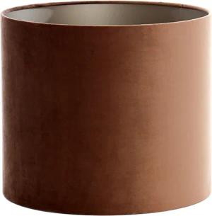 Dirk Davids Leuchten GmbH Lampenschirm Lampenschirm Zylinder in Velours Schoko Braun 35-35-30cm, Hochwertiger Velours-Stoff