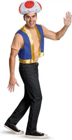 Disguise Kostüm Toad-Accessoire-Set Super Mario Nintendo-Lizenzartikel bunt