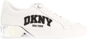 DKNY - "Maben Varsity" Sneaker für Damen, Leder, Zum Schnüren (Weiß)