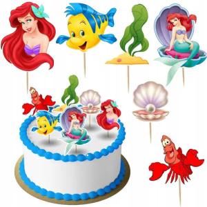 dodo Tortenstecker Arielle, die Meerjungfrau Topper Set 6 Stk Torten Deko Kuchen Junge