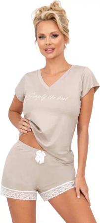 Donna Shorty Schlafanzug mit Spitze (Set, 2 tlg) premium Viskose, Made in Europa