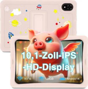 DOOGEE U10 KID 10.1 Zoll 128GB/1TB Kinder Tablet, 5MP+8MP Tablet (10.1", 128 GB, Android 14, vorinstallierte Kinder Lernsoftware und Spiele,Anti-Blaulicht)