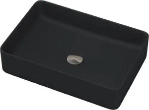 doporro Waschbecken keramik Aufsatzwaschbecken eckig Waschtisch mit Nano-Schutz L105