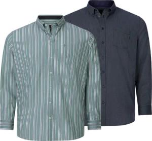 Doppelpack Hemd DUKE FERDINARUS grün dunkelblau