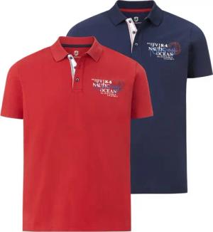 Doppelpack Poloshirt DAGFINN rot dunkelblau