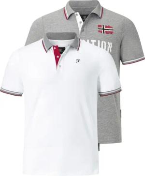Doppelpack Poloshirt JOHAN grau