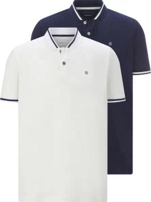 Doppelpack Poloshirt JORMAR dunkelblau weiß