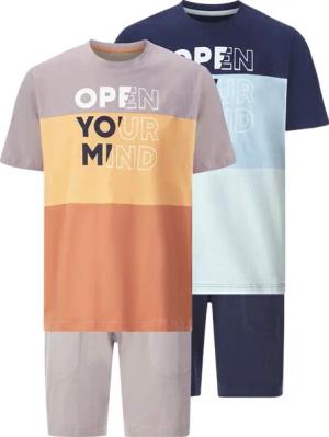 Doppelpack Schlafanzug VENELLA braun blau