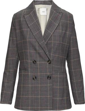 Doppelreihiger Karo-Blazer im Slim Fit