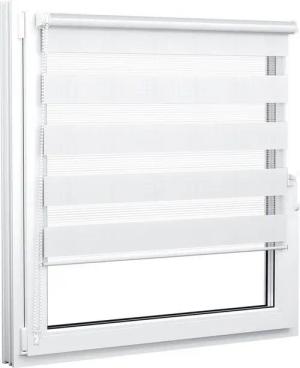 Doppelrollo Doppelrollo, 32,5 x 120 cm, weiß, jalousiescout, blickdicht, mit Bohren/ohne Bohren, freihängend, Klemmen, Kleben und Schrauben OHNE Aufpreis, Lichtdurchlässig, Klemmträger, Feuchtraumgeeignet