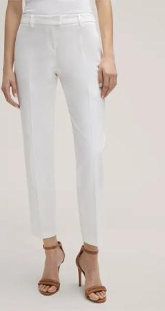 Double-Baumwollstretch-Anzughose in Weiß
