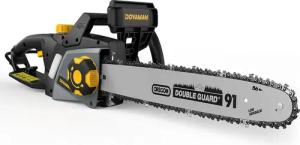 DOVAMAN Elektro-Kettensäge 2400W Werkzeugloses Ein-Schritt-Spannen, 40cm Schiene und 2 Ketten