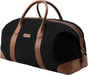 DRAKENSBERG Reisetasche Weekender »David« (60) Schwarz/Braun, Herren, Damen, Vintage, wasserabweisendes Canvas und Büffelleder
