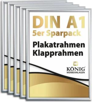 Dreifke Rahmen 5 Dreifke® Plakatrahmen DIN A1, 25mm Aluminium Profil, Silber, inkl