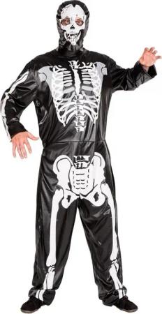 dressforfun Kostüm Herrenkostüm Skeleton, Realistischer Skelett-Aufdruck