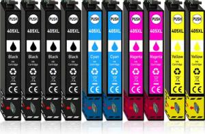 Druckerparadies 10er Pack Druckerpatronen 405 405XL kompatibel für Epson WF-4830 Tintenpatrone (10-tlg)