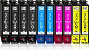 Druckerparadies 10er Pack Druckerpatronen 502 502XL kompatibel mit Epson XP-5155 Tintenpatrone (10-tlg)