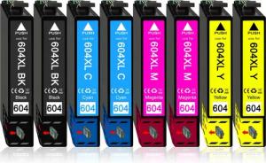 Druckerparadies 8er Pack Druckerpatronen 604 604XL kompatibel mit Epson XP-2205 Tintenpatrone (8-tlg)