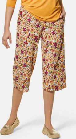 Druckhose - bunt / geblümt - Gr. 24 von Goldner Fashion