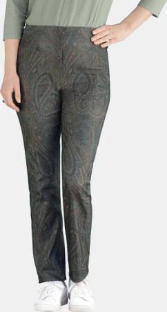 Druckhose Louisa - graugrün / gemustert - Gr. 27 von Goldner Fashion