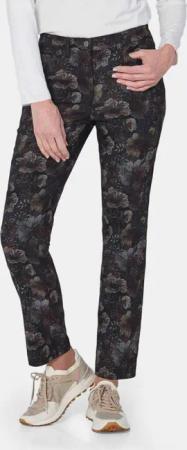 Druckhose LOUISA mit Blumenmuster - anthrazit / gemustert - Gr. 245 von Goldner Fashion