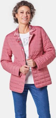 Druckwendejacke - altrosé / geblümt - Gr. 50 von Goldner Fashion