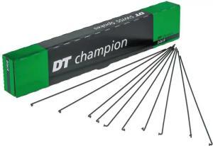 DT SWISS Speichen Champion M 2X284Mm Karton 100 Stück Schwarz Nirosta Ohne Ni...