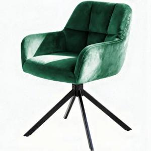 DUMOS Esszimmerstuhl Drehbarer Küchenstuhl Set – Gepolstert, Armlehnen, Metallbeine, Samt (set, 1 St), 360° drehbar