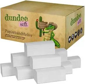 dundee Papierhandtücher 4012200 Zick-Zack-Falzung 2-lagig 3.200 Tücher