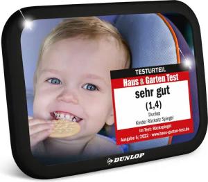 Dunlop Babyspiegel Spiegel Auto Baby Rücksitzspiegel, Bruchsicherer Rückspiegel 360 grad für alle Fahzeugtypen