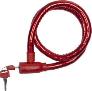 Dunlop Spiralkabelschloss 18 mm x 80 cm, 3er-Set, assortierte Farben