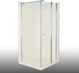 Duschkabine/ Duschabtrennung Dusbad Vital 2 Drehtür an Festteil rechts + Duschwand links (Kombination) rechts 775mm links 975mm