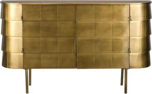 Dutchbone Sideboard Retro Hanna Metall Gold Art Déco - Altgold