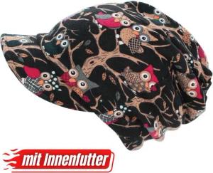 dy_mode Schirmmütze Damen Beanie Mütze mit Schirm und Innenfutter Schirmmütze Thermo weicher Schirm, Gefüttert
