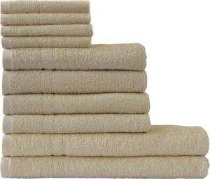 Dyckhoff Handtuch Set Kristall, Walkfrottee (Set, 10-St), mit feiner Bordüre, Duschtücher, Handtücher und Gästetücher