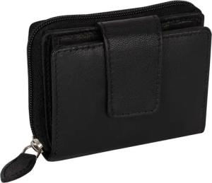 EAAKIE Geldbörse Kleine RFID Damen Geldbörse Kompakt Portemonnaie Mini Damenbörse Leder, Damen Geldbörse klappbar mit Drückknopf