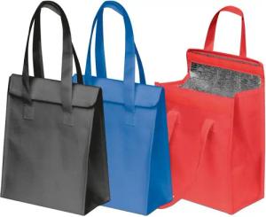 Easy Gifts Kühltasche 3x Kühltasche mit Klettverschluss / Farbe: je 1x schwarz, blau und rot