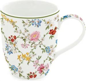 EasyLife Tasse Garden Dreams, Porzellan, Spülmaschinengeeignet, Mehrfarbig, Motiv: Blumenranken