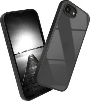 EAZY CASE Handyhülle Bumper Case für Apple iPhone 16e 6,1 Zoll, Hülle Durchsichtig kratzfest Back Cover mit Displayschutz Schwarz