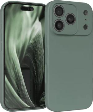 EAZY CASE Handyhülle für Apple iPhone 17 Pro Hülle Silikon 6,3 Zoll, Schutzhülle mit Kameraschutz stoßfest telefonhülle Matt Dunkelgrün