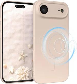 EAZY CASE Handyhülle für Apple iPhone Air Hülle Silikon 6,5 Zoll, Schutzcase mit MagSafe Slimcover Silikonschutzhülle elastisch Taupe