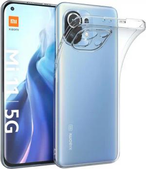 EAZY CASE Handyhülle Slimcover Clear für Xiaomi Mi 11 5G 6,81 Zoll, durchsichtige Hülle Ultra Dünn Silikon Backcover TPU Telefonhülle Klar