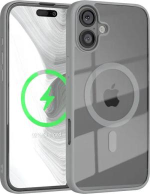 EAZY CASE Handyhülle Transparente Hülle mit MagSafe für iPhone 16 Plus 6,7 Zoll, Back Cover Slimcover mit Displayschutz, Magsafefunktion, Bumper-Hülle