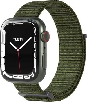EAZY CASE Uhrenarmband Nylon Band für iWatch 11 10 9 8 7 6 5 4 3 2 SE Ultra, Ersatzarmband Apple Watch 42mm 41mm 40mm 38mm Unisex Sport Dunkel Grün
