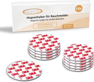 ECENCE Magnethalter 10x Magnethalterung 70mm für Rauchmelder (10-St)