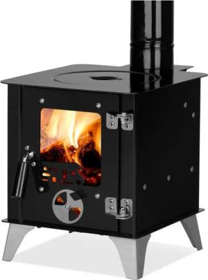 ECOfoxx Grillkamin Kleiner Gartenofen, Terrassenofen, Gartenkamin, Zeltofen Tiny