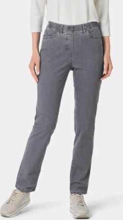 Edel geschmückte Jeansschlupfhose - grau - Gr. 275 von Goldner Fashion